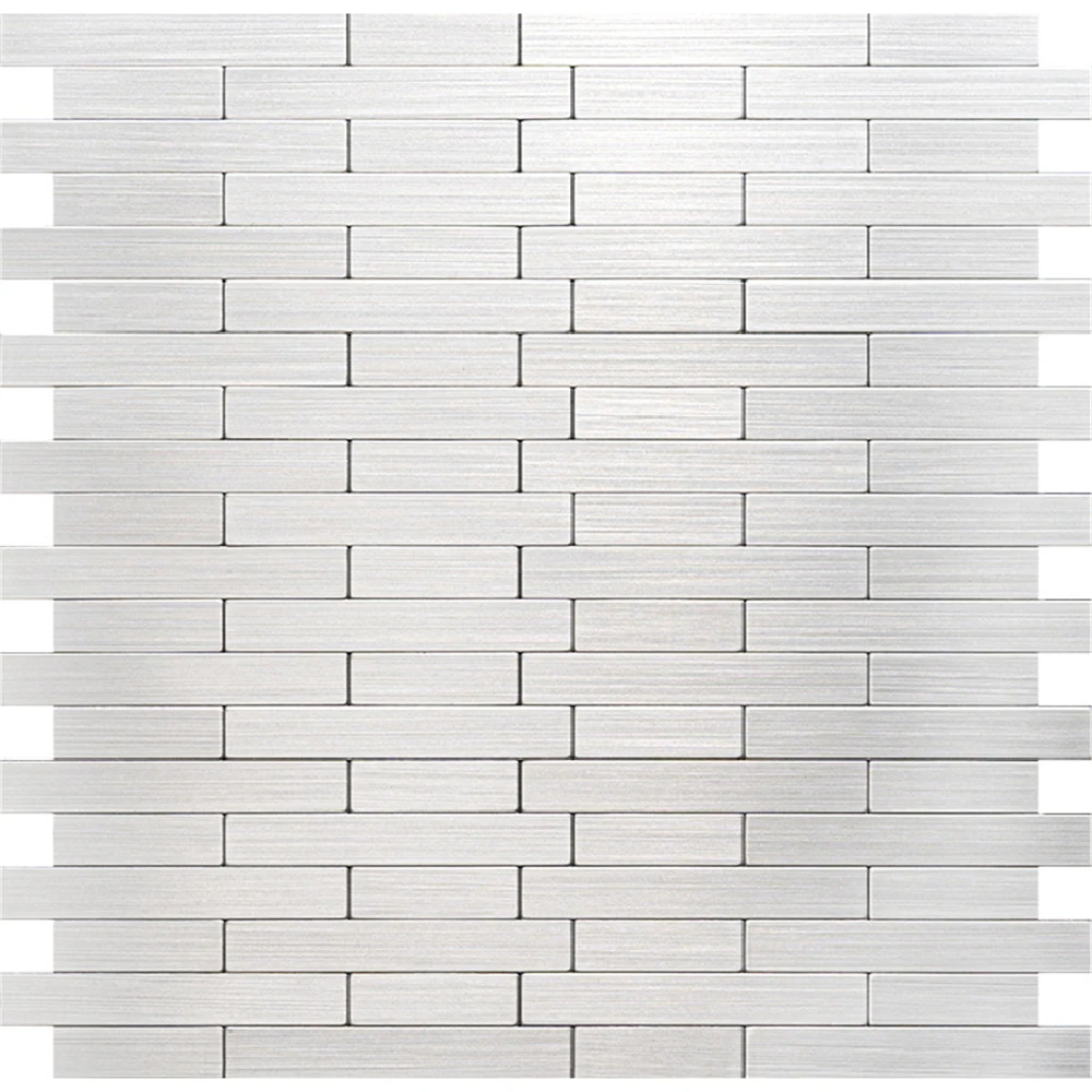 فسيفساء ذاتية اللصق معدن الألومنيوم والبلاستيك لوحة مقاومة للحريق مقاوم للماء المطبخ غرفة المعيشة مطعم حائط الخلفية بلاط #6