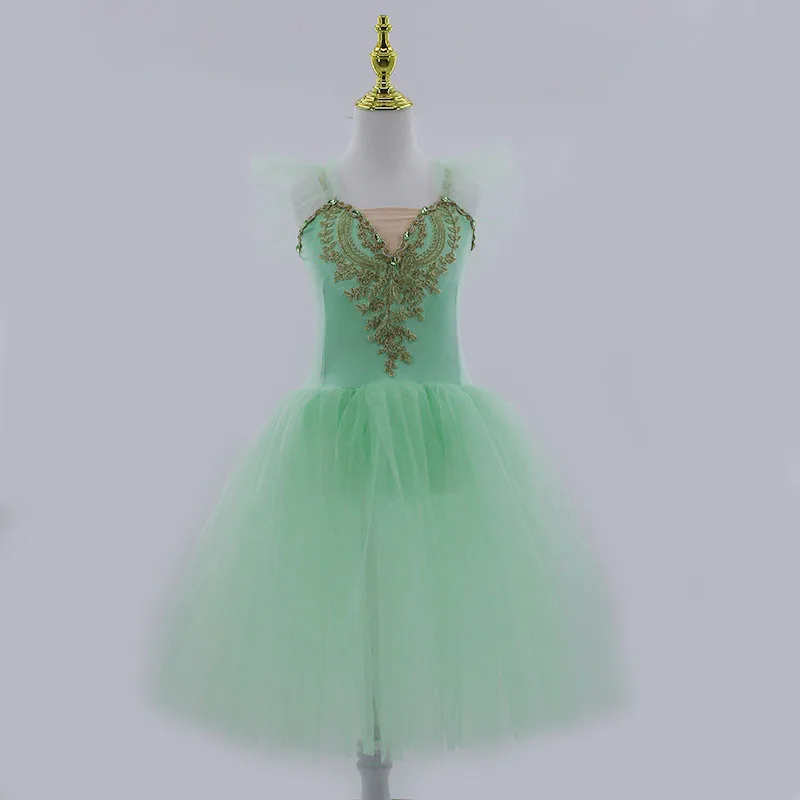 Robe de Ballet blanche longue Tutu de Ballet romantique Ballet professionnel ballerine du lac des cygnes Femme enfants filles Costume de Ballet féerique