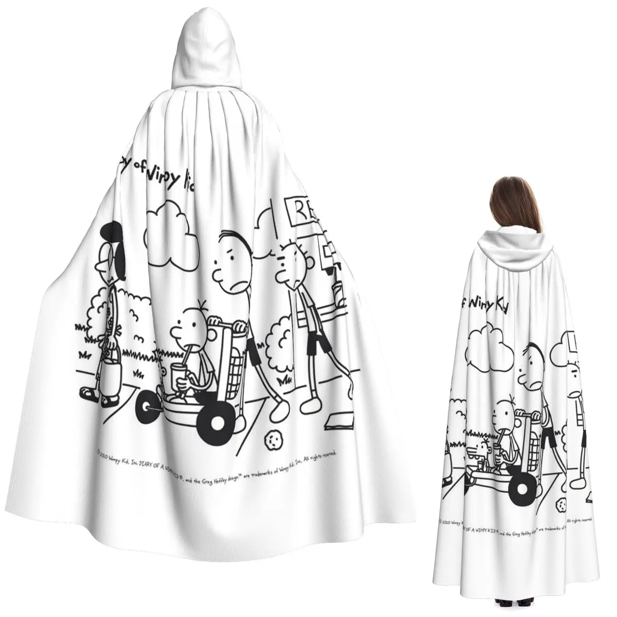 

Дневник слабака, длинный плащ с капюшоном, средневековый костюм ведьмы, накидка для косплея, накидка на Хэллоуин, вампир, для взрослых, унисекс