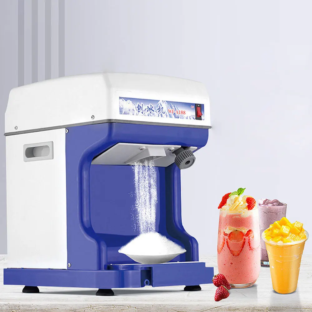 Automatic Electric Ice Crusher Commercial Ice Maker Snow Cone Chopper Flake Maker Ice Machine