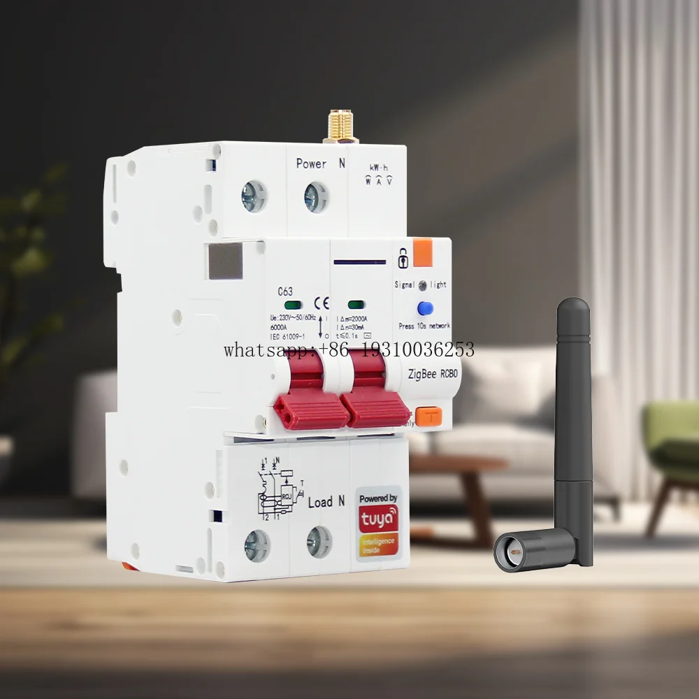 Factory  Zigbee Smart Circuit Breaker 2P 4P 1-63A Automatic Switch Leakage Protection With Alexa  App