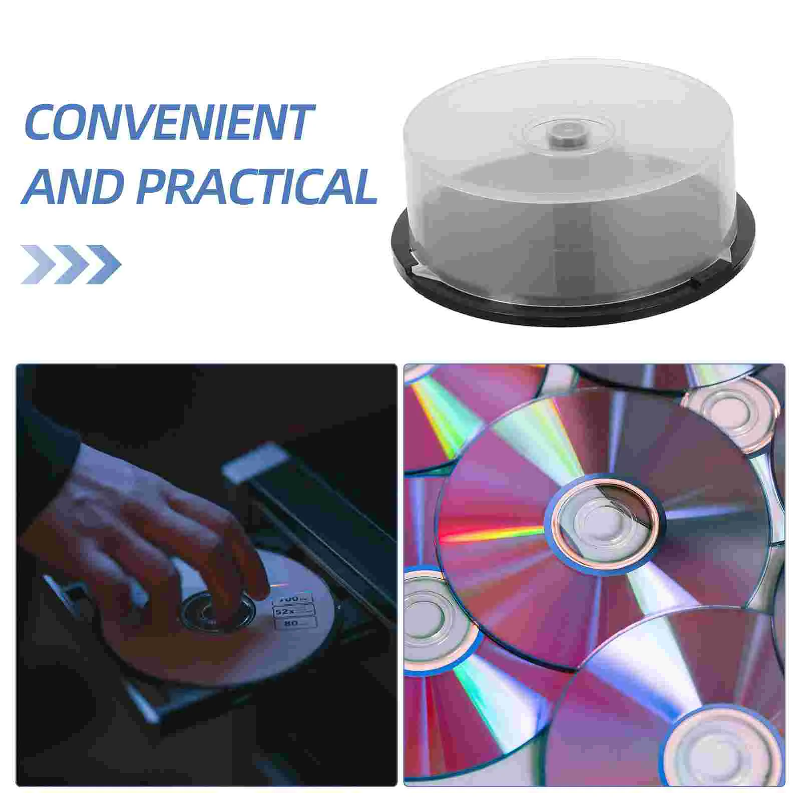 CD Secchio vuoto Contenitore Scatole di stoccaggio con coperchi Contenitori Cakebox Dvd Giostra Frigorifero