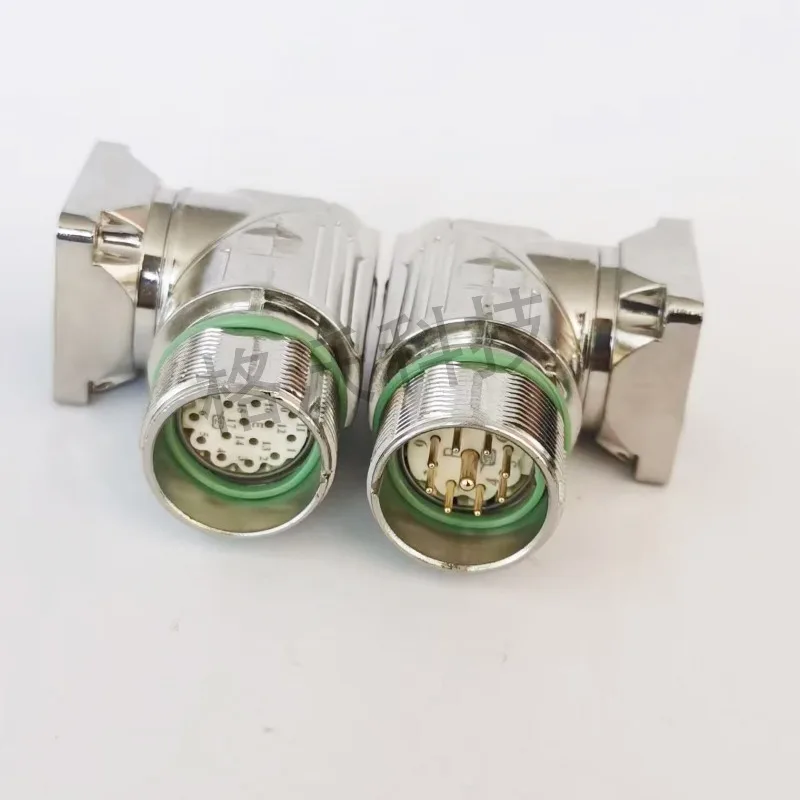 for M23 European standard servo motor male curved socket M623- 6/7/9/12/17 core encoder connector