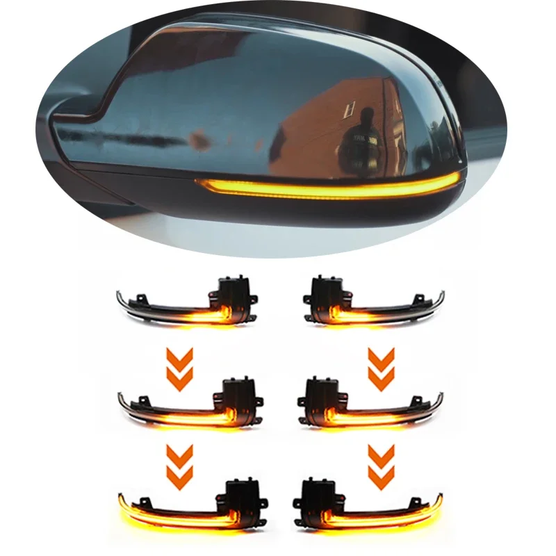 Dynamic Scroll LED Turn Signal Light Sequential Rearview Mirror Indicator Blinker Light for Audi A4 A5 S5 B8.5 RS5 RS4