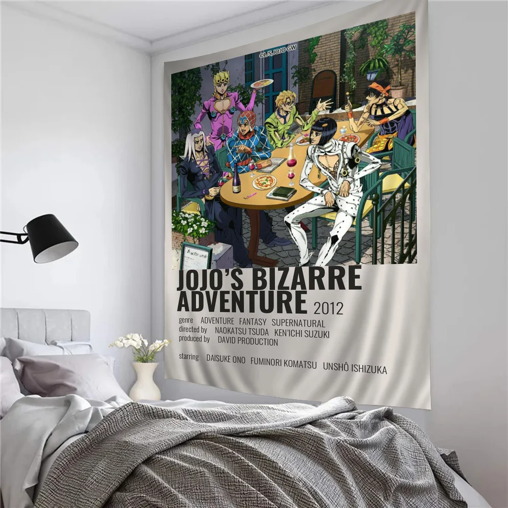 JoJo Bizarre Adventure Anime Tapestry Art Science Fiction Room Home Decor Wall Art Decor