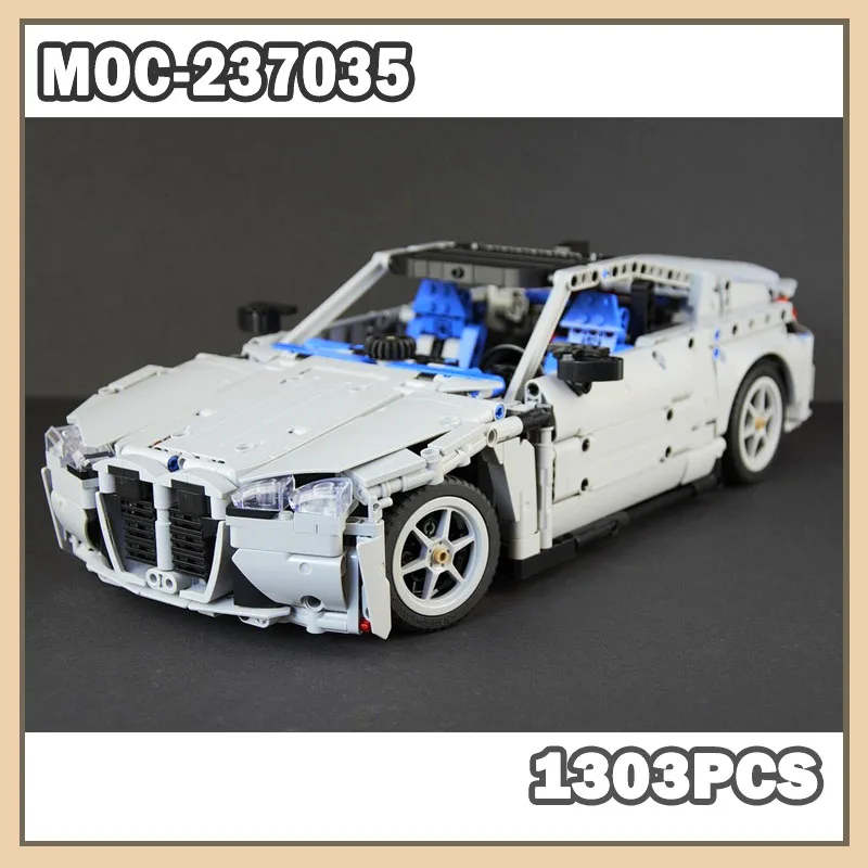 

MOC-237035 Строительные блоки Автомобили BMW M4 GT-R Модель спортивного автомобиля Серия Креативный подарок Обучающие творческие головоломки Городской автомобиль 1303 шт.