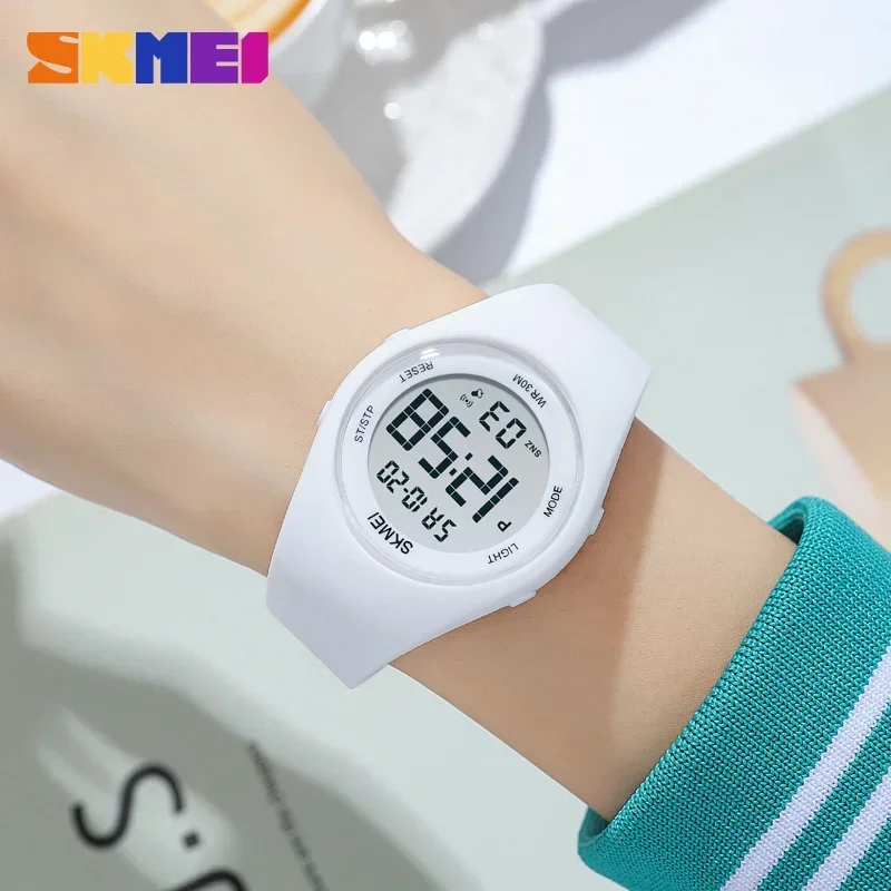 Reloj de pulsera SKMEI resistente al agua con luz trasera cronógrafo y cuenta atrás para niños y niñas, bonito reloj con patrón de Panda de dibujos animados 1865