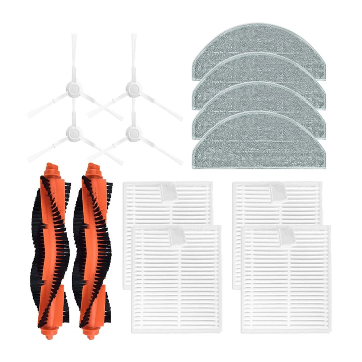 

A47T For Xiaomi Robot Vacuum E10 E12 E10C C103 Mijia 3C Plus / 3C Pro Robot Vacuum Cleaner Parts Main Side Brush Filter Mop
