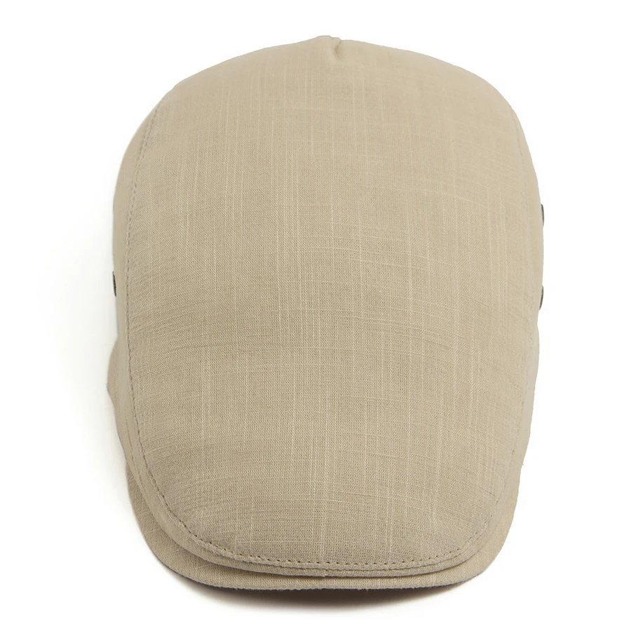 Men Linen Flat Cap Summer Breathable Newsboy Ivy Gatsby Beret Hat Wmoen Casual Vintage Driving Cabbie Hat With Ventilation Holes