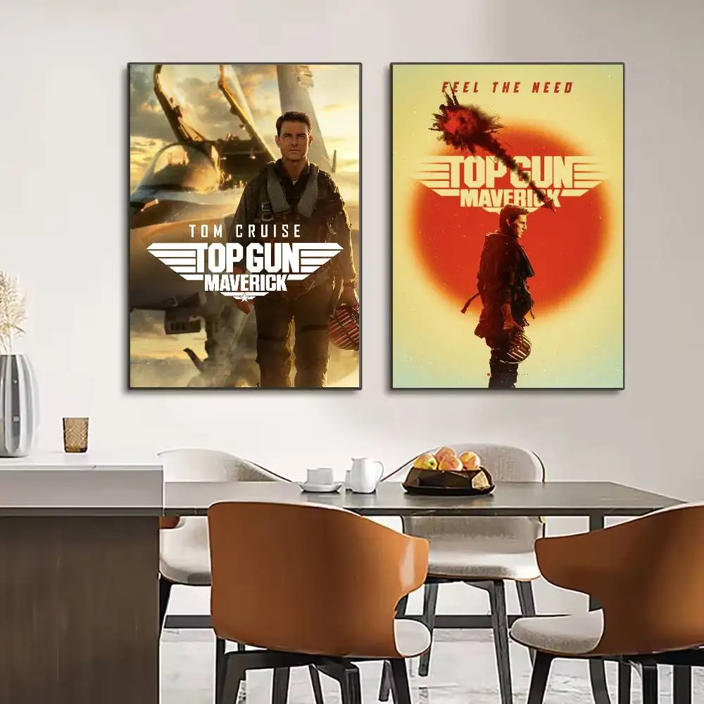 2022 Top Gun Maverick ملصق الفيلم الحديث HD الفن لزجة جدار مقاوم للماء غرفة المعيشة المنزلي غرفة نوم بار الديكور الجمالي