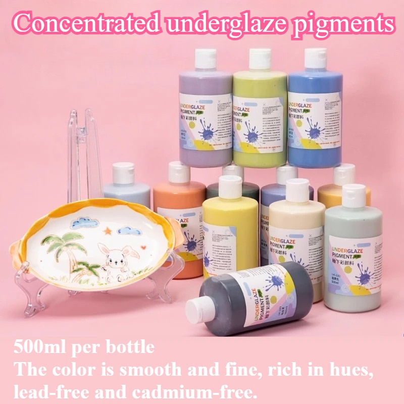 

500 мл подглазурные цветные акварельные краски DIY керамика керамическая живопись ручной рисунок раскраска бессвинцовые концентрированные пигменты