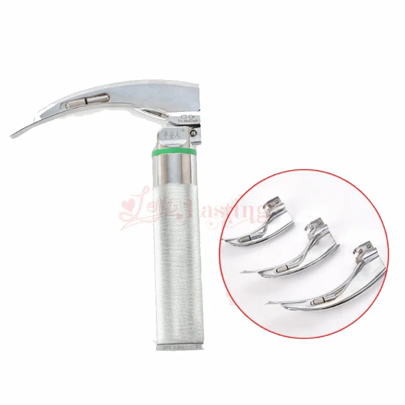 Medical Adult Anesthesia Laringoscopio Oral Mirror LED Tracheal Intubation Stainless Direct Laryngoscope Throat Dental Tool Part