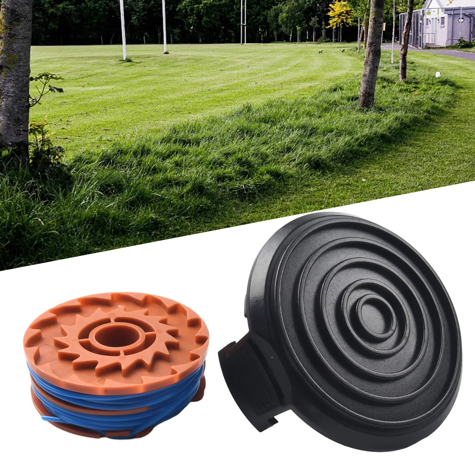 

Lawnmower Head Cover Spool Line Cap Garden Lawn Parts Replace Spare 20FT/6.1M Accessories Grass Trimmers Replacement Part Tools