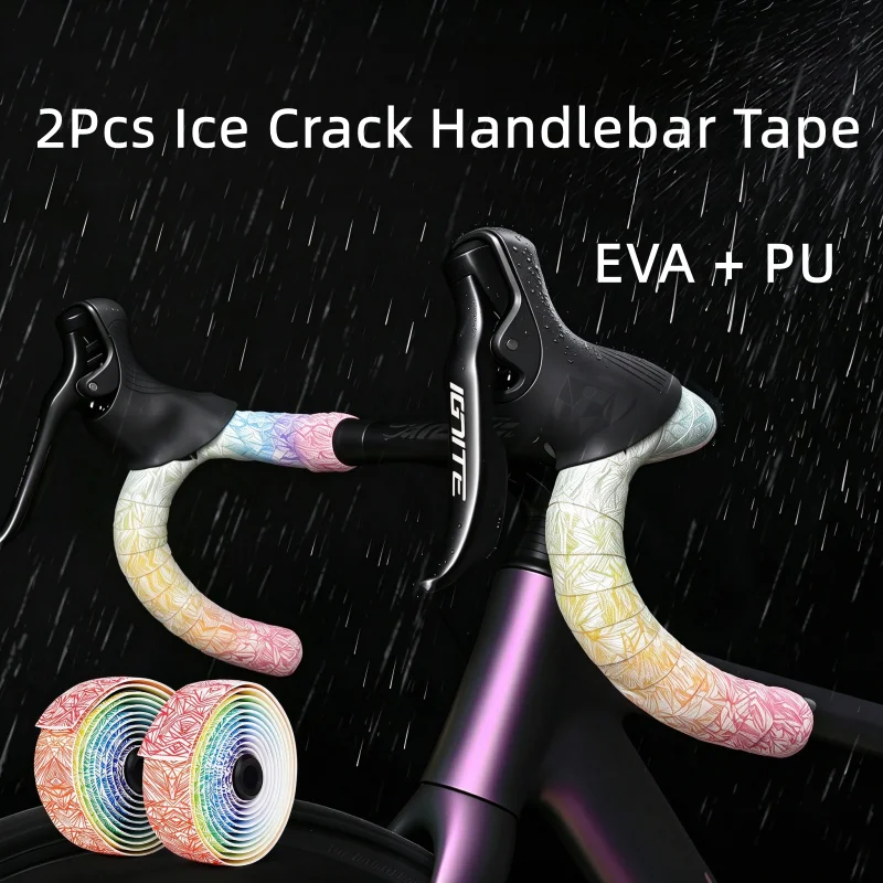 2Pcs Bicycle Handlebar Tape Shockproof Cycling Road Bike Tapes Non-Slip Racing Soft PU EVA Handle Bar Belts Bent Bar Wraps