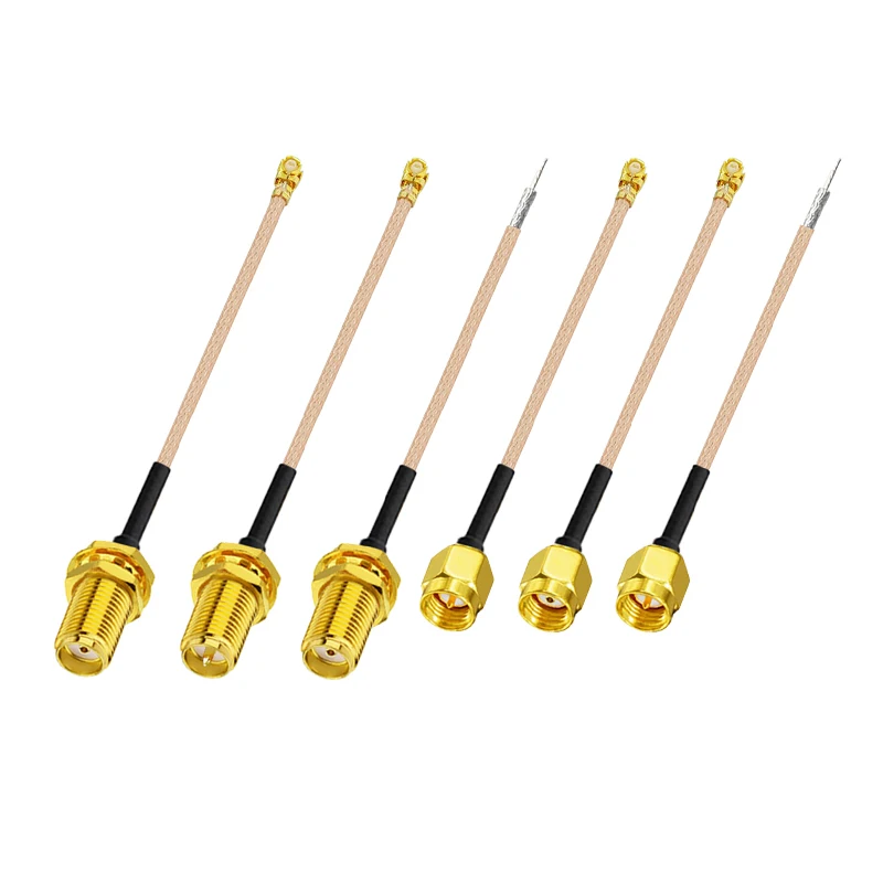 5PCS SMA Pigtail Jumper RP SMA Male Female to UF.L IPX IPX1 RG178 Cable Sockets Jack Connectors Adapter for Wifi Router GPS AP