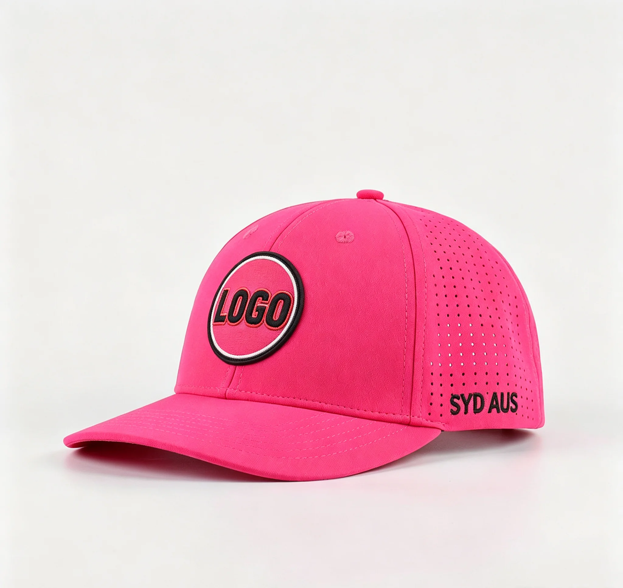 Unisex Cooling Running Hats Bulk Purchase Customizable Rubber Patch Logos 6-Panels Design Cap for Atacado