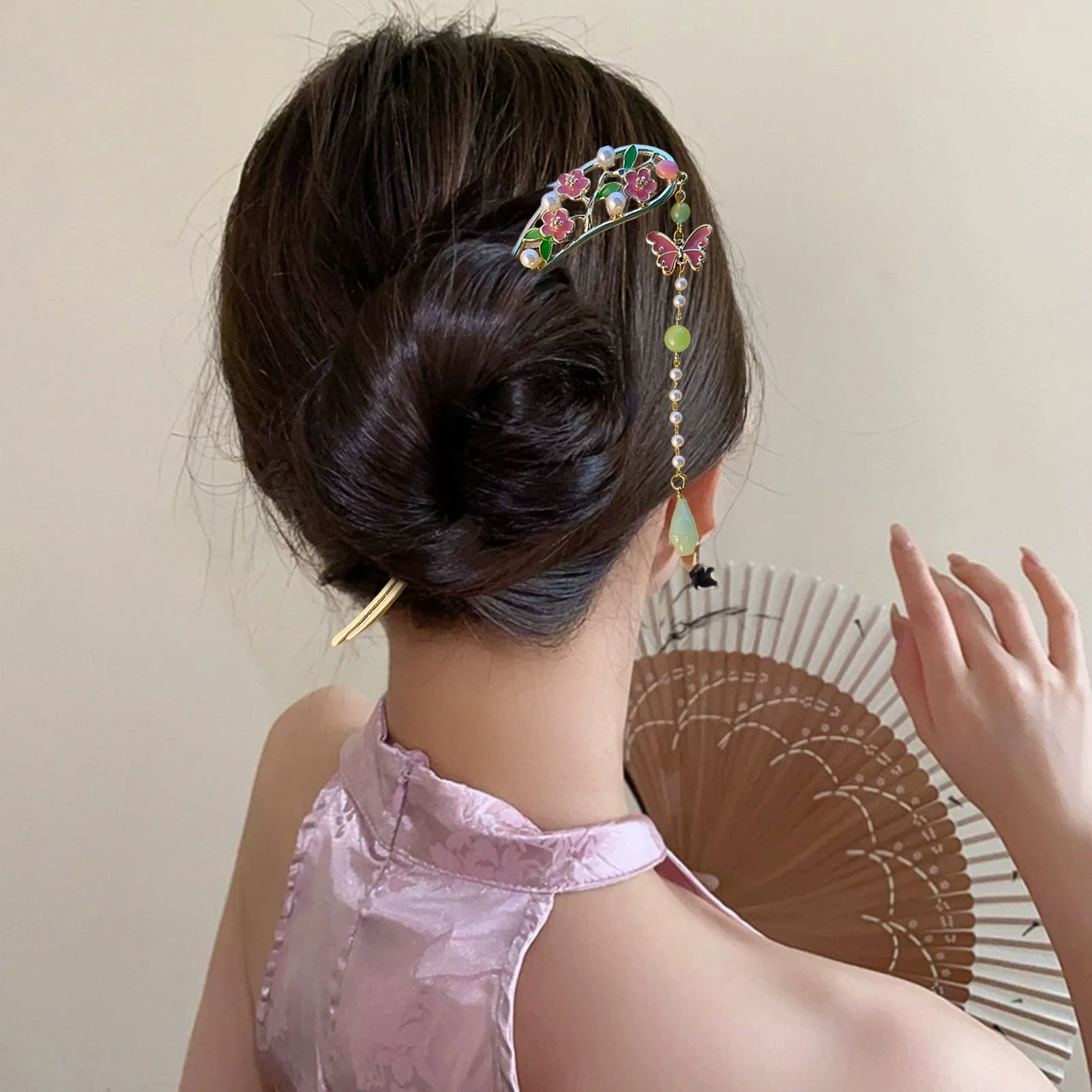 

Retro Metal Butterfly Flower Tassel Hair Sticks For Women New Chinese Style Hair Chopstick Hairpin Jewelry Hair Accessories