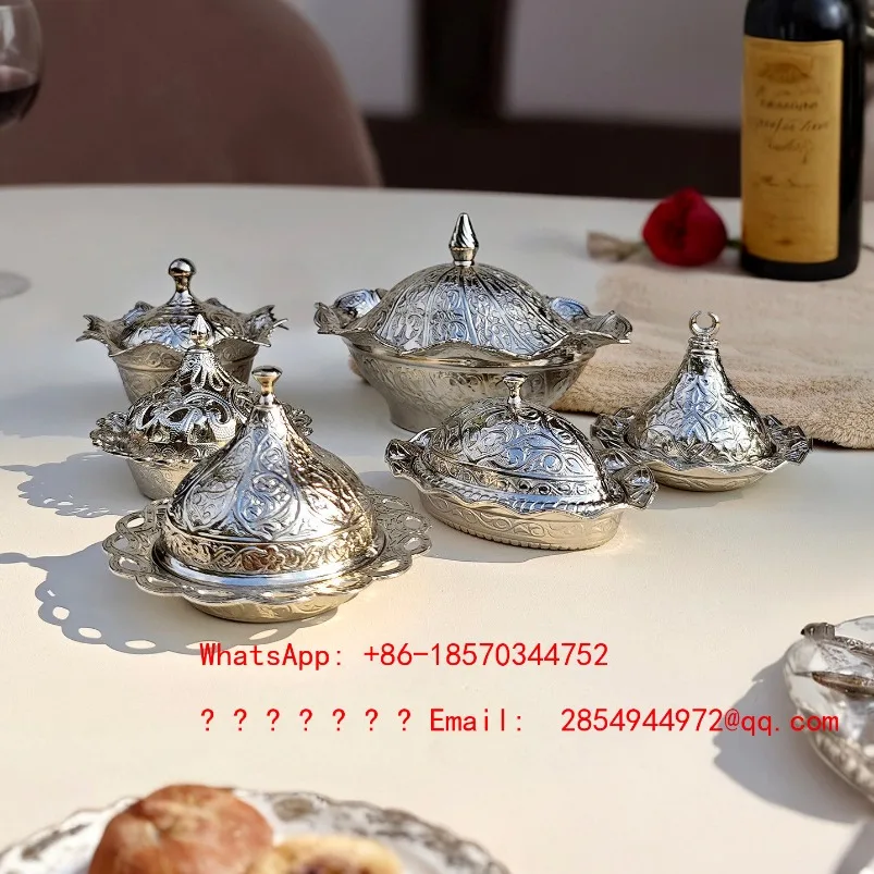 

Серебряная сахарница в дворцовом стиле 2026 года, большая, изящная, для кофе и сахара