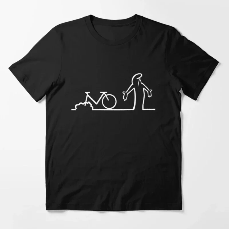 La Linea Bike Amazing Print Tee Unisex Short-sleev Breathable Graphic T Shirts Harajuku Casual Streetwear Tops Men Clothing