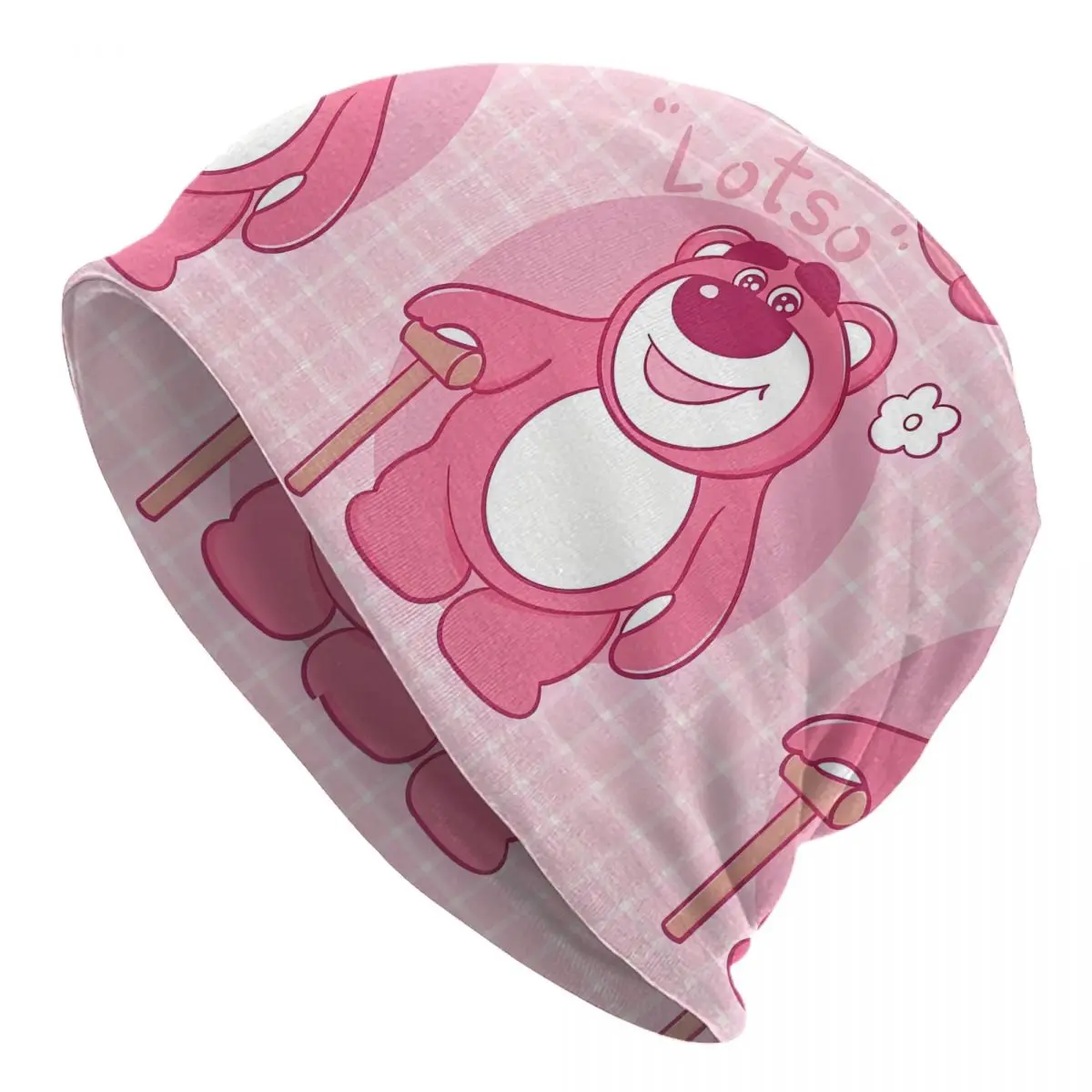 

Kawaii милые шапки Lotso, игрушки с героями мультфильмов, повседневные мужские и женские уличные шапочки с черепами, летние теплые термоэластичные шапки с капюшоном