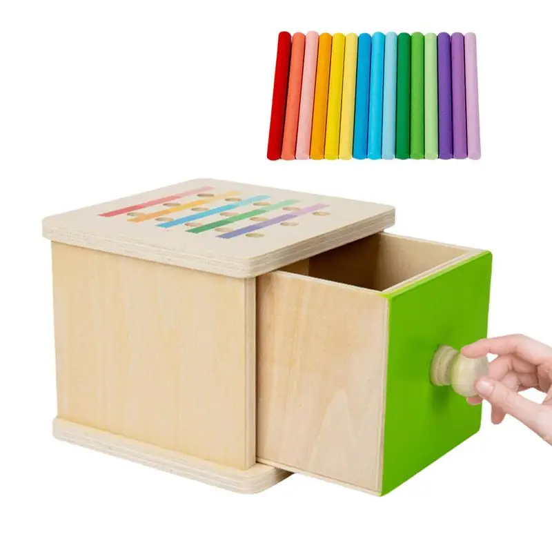 Juguetes de clasificación de colores, caja de clasificación de colores, juego sensorial de madera, actividades de aprendizaje preescolar, juguetes educativos, habilidades motoras finas para Bo