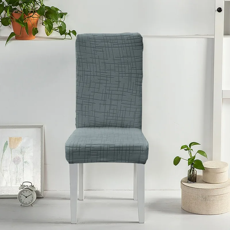 Home Furnishing Chair Cover Solid Stripe Wear-Resistant Decorative Chair Cover Minimalist Integrated Backrest Elastic Seat Cover