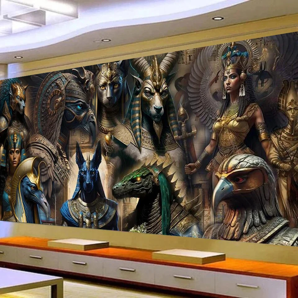 Ancient Egypt Mythology Anubis,Pharaoh Ancient Egyptian Gods Large 5D DIY Diamond Painting Full Square Round Embroidery Sale