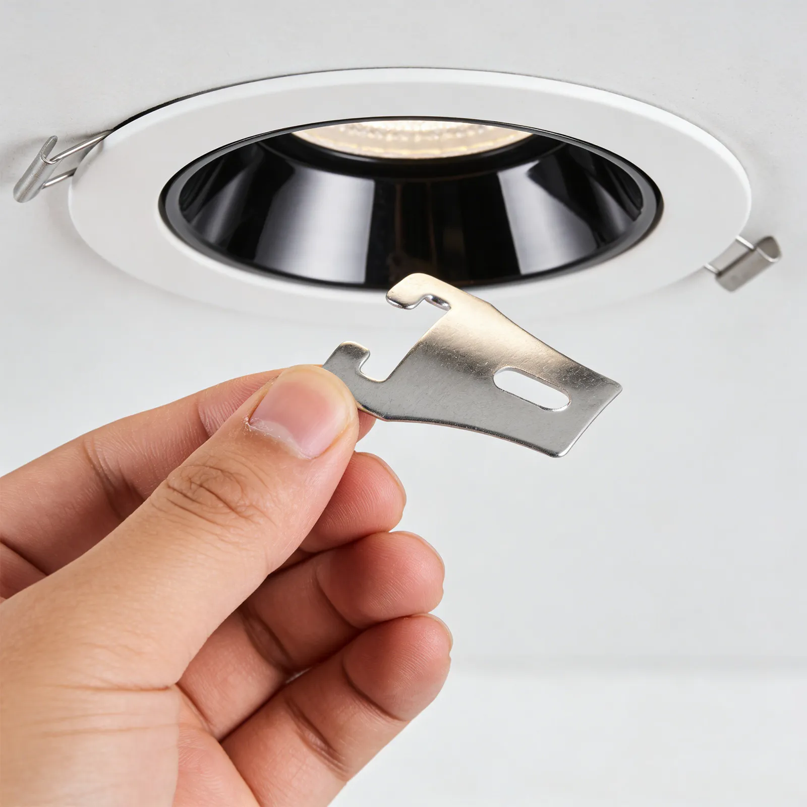 30Pcs Recessed Light Clips Metal Stainless Steel Spring Clips Housing Clamp Downlight Retrofitting Fixing Lamp Retaining Spring