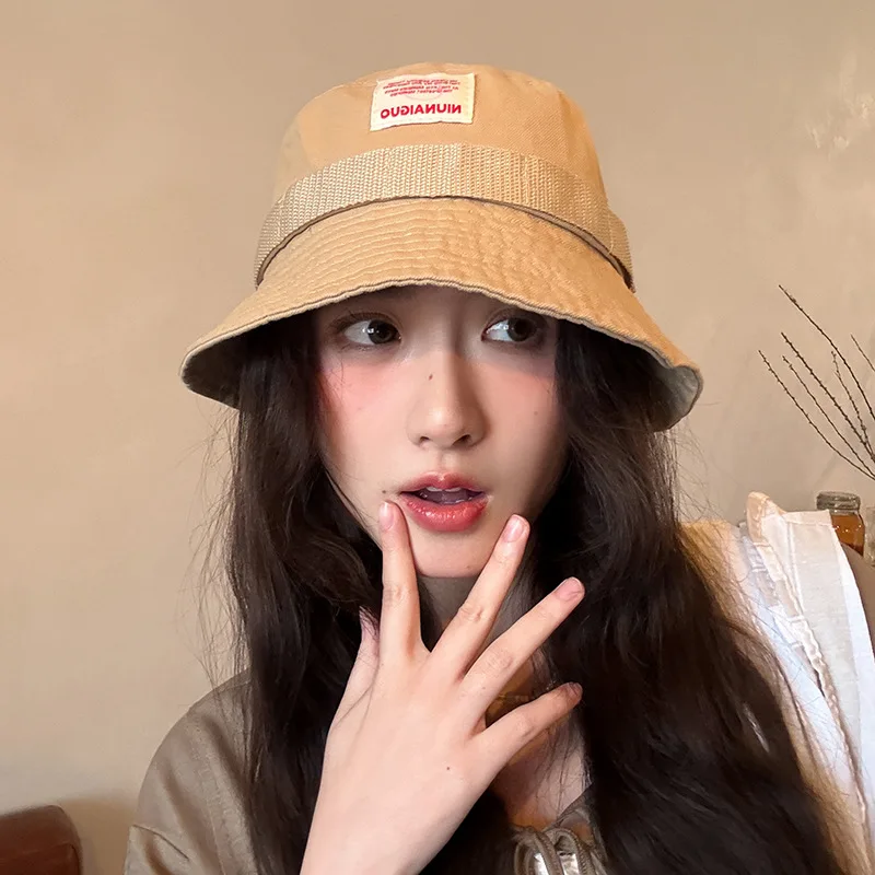 Retro Short Brim Bucket Hats for Women Summer Casual Sunscreen Thin Simple Japanese Versatile Tooling Style Basin Caps Men
