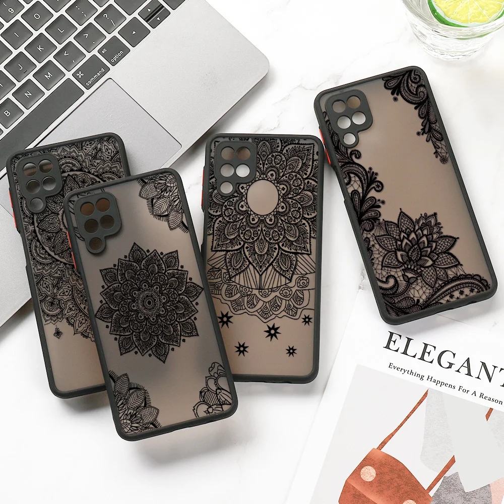 Mandala Dreamcatcher Matte Case For Samsung A55 A54 A53 A52s 5G A33 A13 A14 A22 A23 A34 S24 Ultra S23 S22 Plus S21 FE S20 Cover