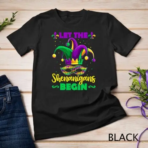 Let The Shenanigans Begin Mardi Gras Shirts, Kids Men Women Unisex T-shirt