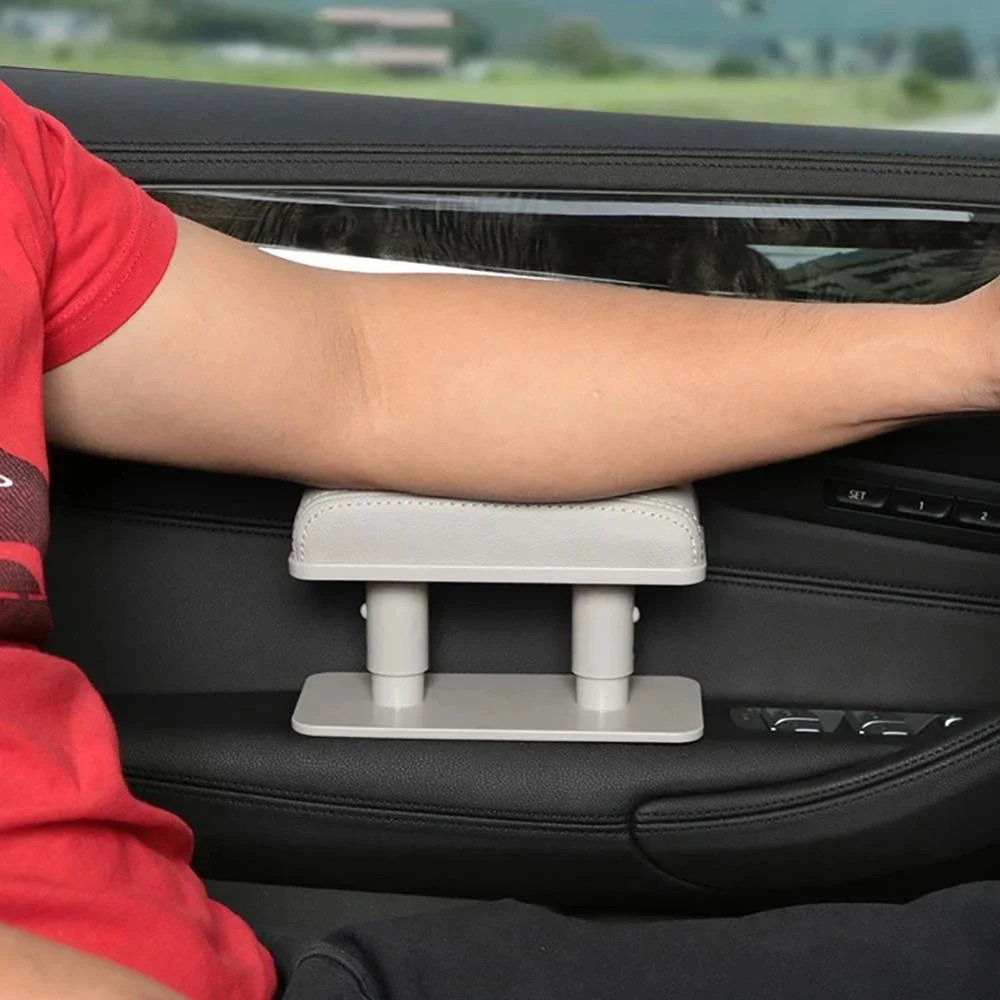 Universal Adjustable Car Armrest Left Elbow Support Anti-fatigue Pad Cushion Relieve Driver's Arm Fatigue Interior Accessories