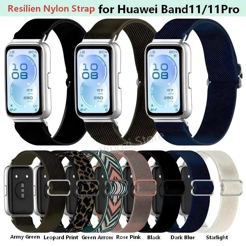 

Прочный нейлоновый ремешок-петля для Huawei Band 11 Pro, сменный браслет для Huawei Band 11 NFC 11 Pro, регулируемый аксессуар