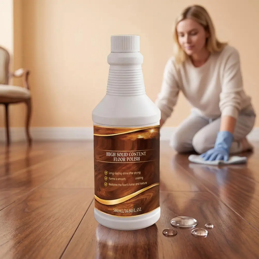 Floor Polish Cleaner Remove Scratches & Dirt Fast Drying Brightening Polishing Liquid For Household Daily Floor Care Use