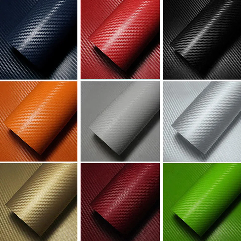 3D Carbon Fiber  Stickers Wrap Sheet Roll Film for mijia M365 Pro Electric Scooter Skateboard Decoration Decal 30cmx127cm