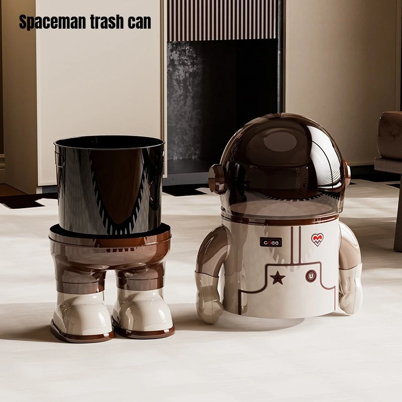 

Trash Can Household Living Room Light Luxury Flip Cover High Value Creative Bedroom Large Capacity with Lid Storage Paper Basket