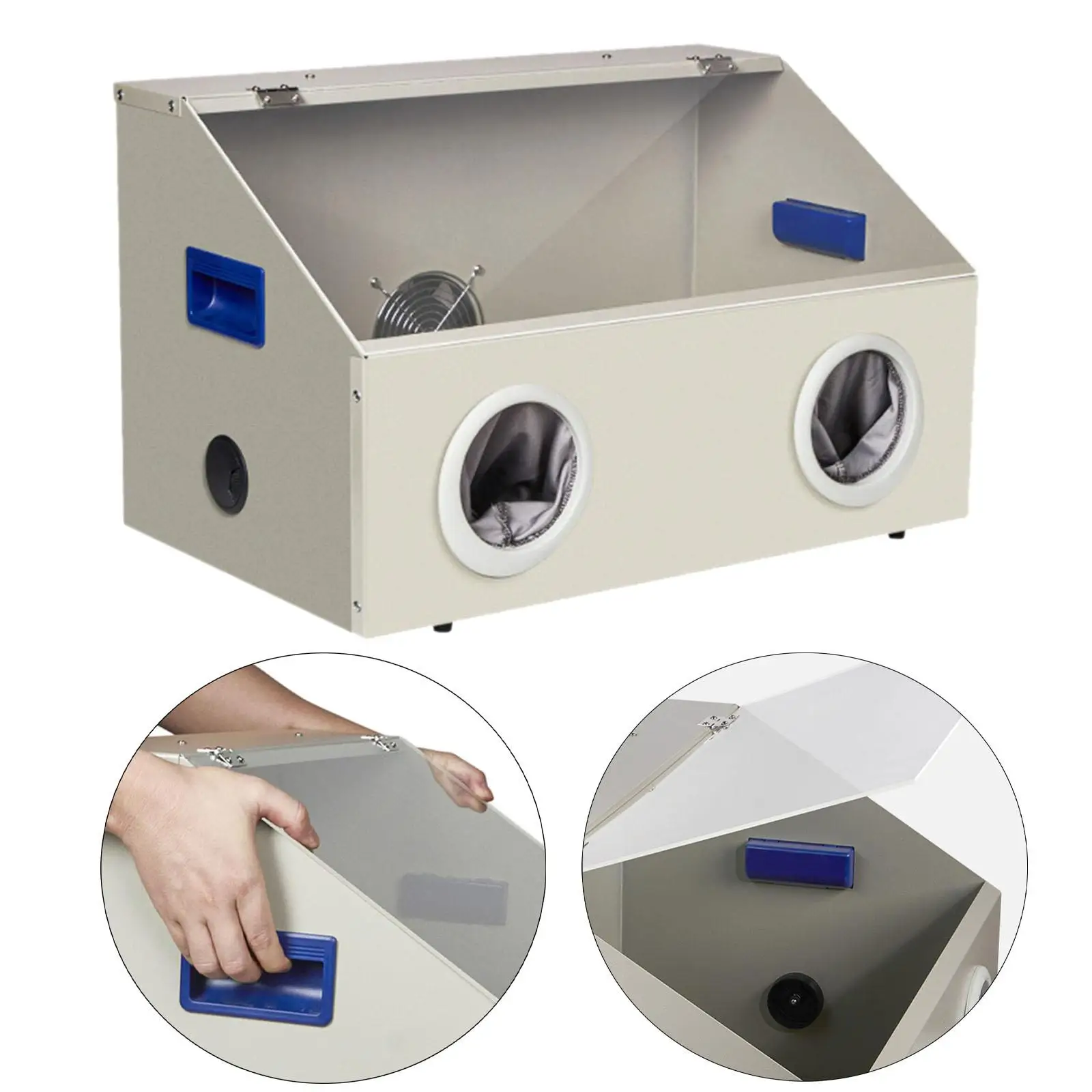 Grinding Dust Box with Light Versatile Convenient Dustproof Box for Wood Carving Sanding Polishing Work Engraving Metal Cutting