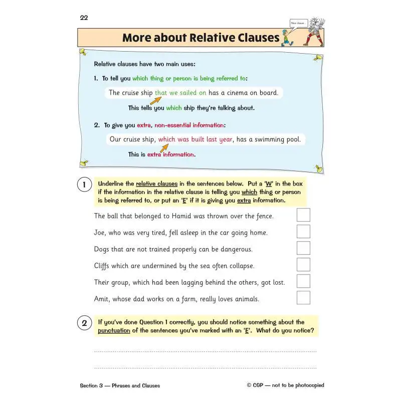 KS2 كتاب سؤال استهداف باللغة الإنجليزية تحدي القواعد الترقيم التهجئة السنة الخامسة كتب CGP المطاطية 9781782949473