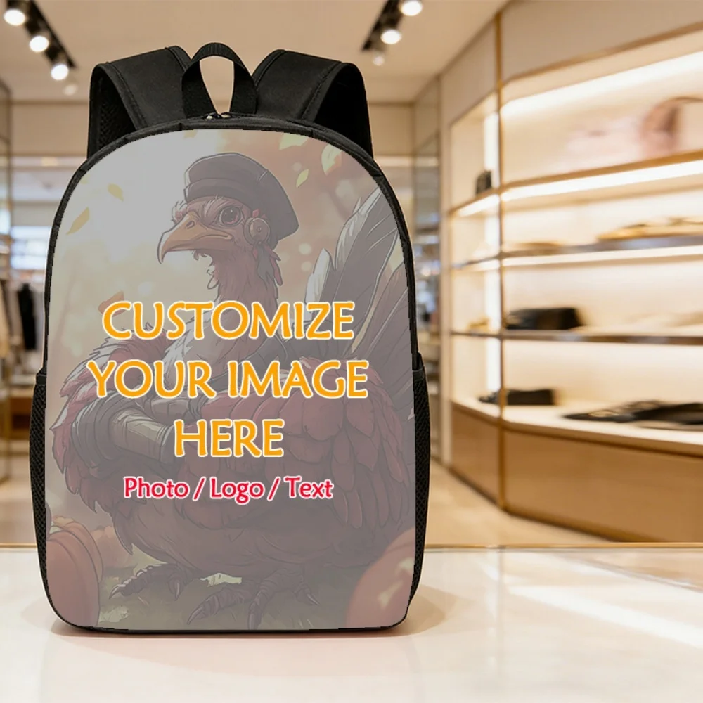 Custom Your Own Photo Full Print Backpack Personalized Casual Daily Daypack Outdoor Travel Student School Storage Backpack