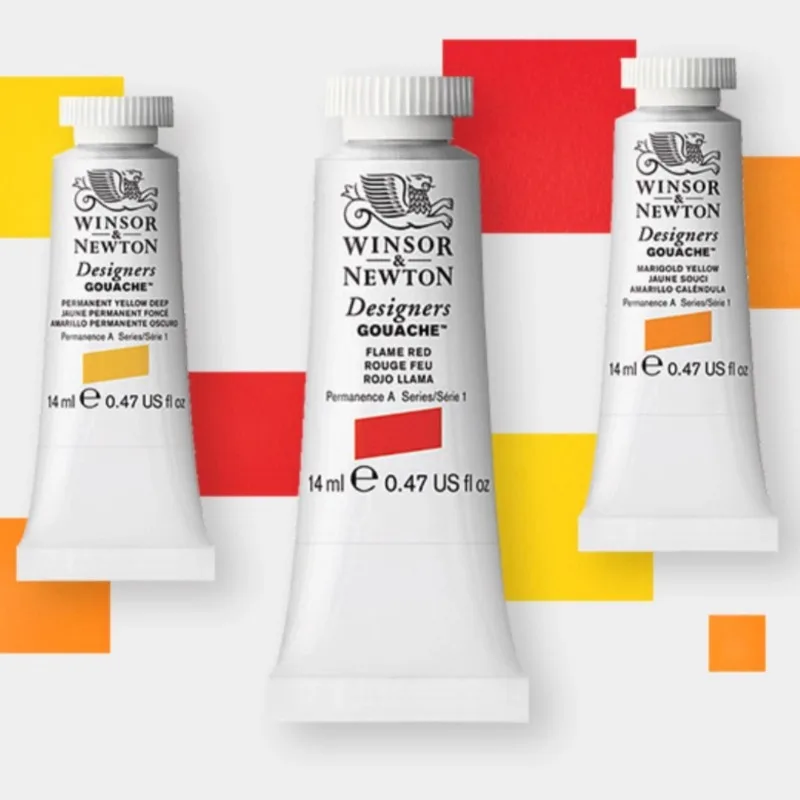 

14ml/tube Windsor Newton Designer Gouache Paints Opaque Water Color Hand-Drawing Illustrations Comics Coloring Art Pigments