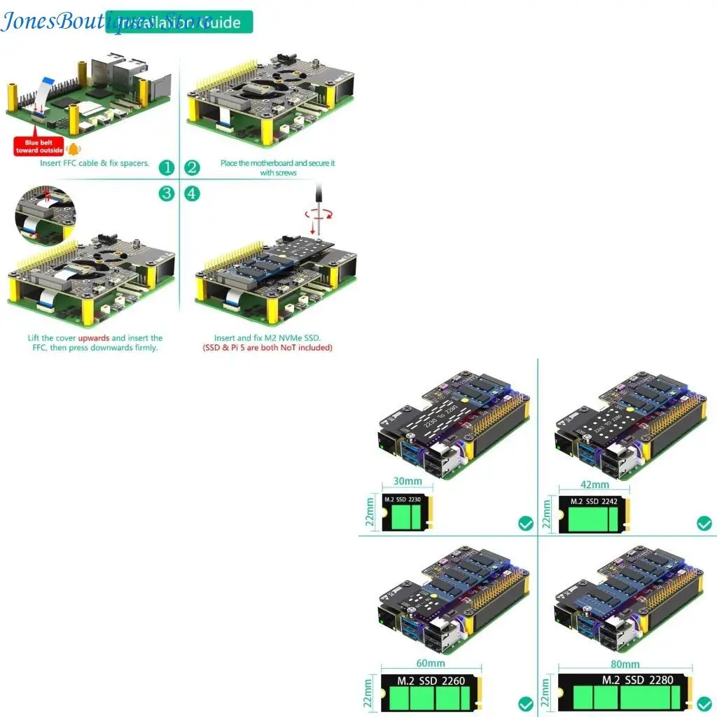 

Адаптер для преобразования NVMe в PCIe 3 в 1, поддержка mKey 2230-2242 2260 2280 NVME SSD, охлаждающий вентилятор, двойной W8KE
