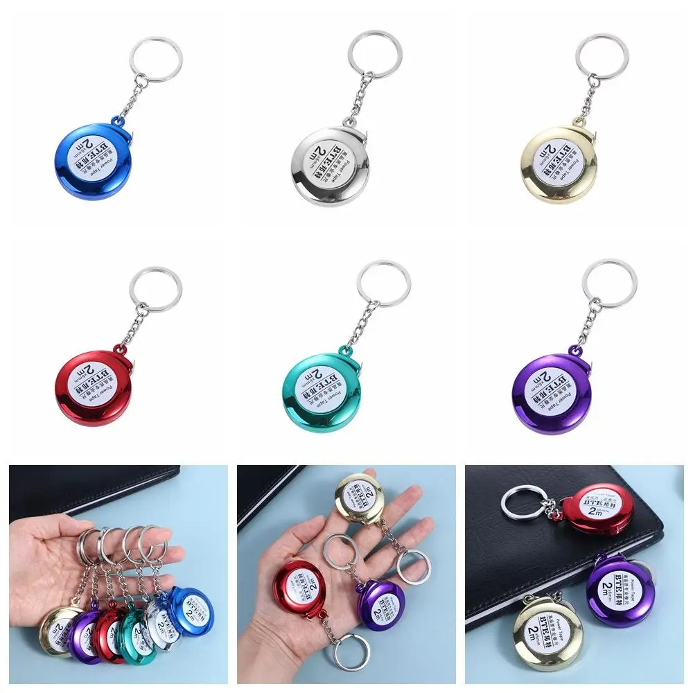 Gift Roulette Retractable Ruler Mini Delicate Keychain Tape Multipurpose Keychain Steel Tape Measure Ruler