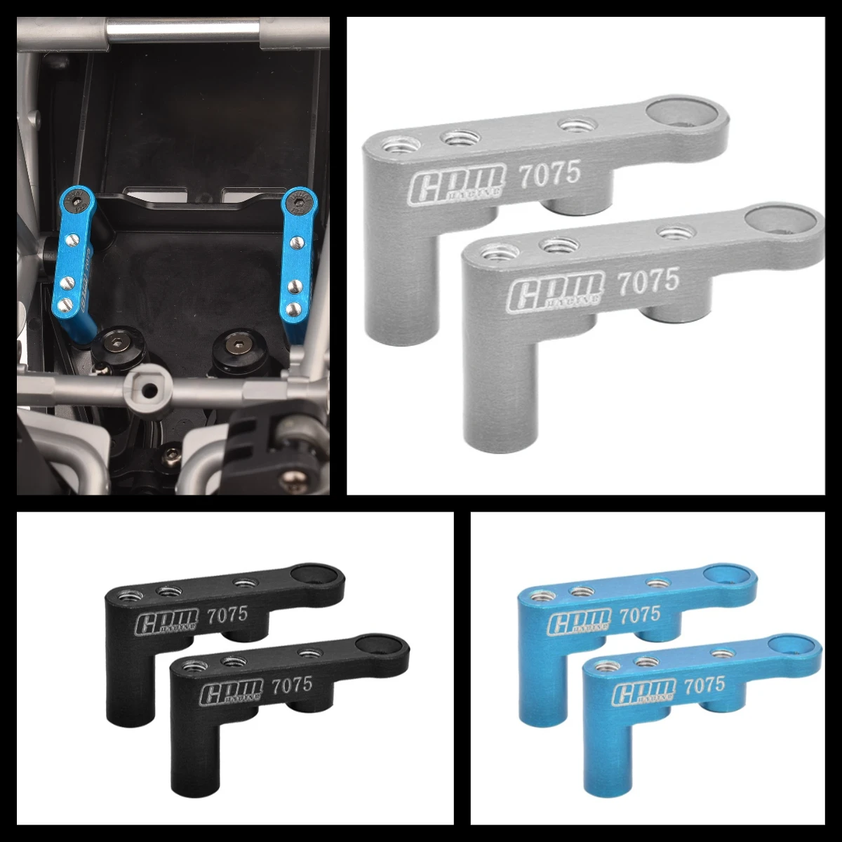 GPM aluminium 7075 servohouder voor TAMIYA 1/10 BBX BB-01 chassis 58719