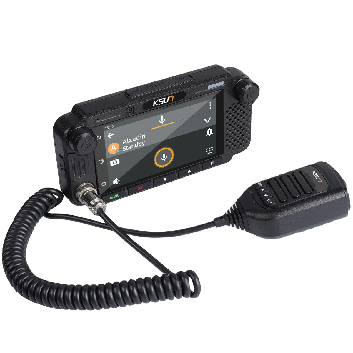 KSUN ZL58 Visual Vehicle Station Dual Cameras Touch-screen 4G POC Walkie Talkie NFC Car Radio Compatible with ZELLO APP