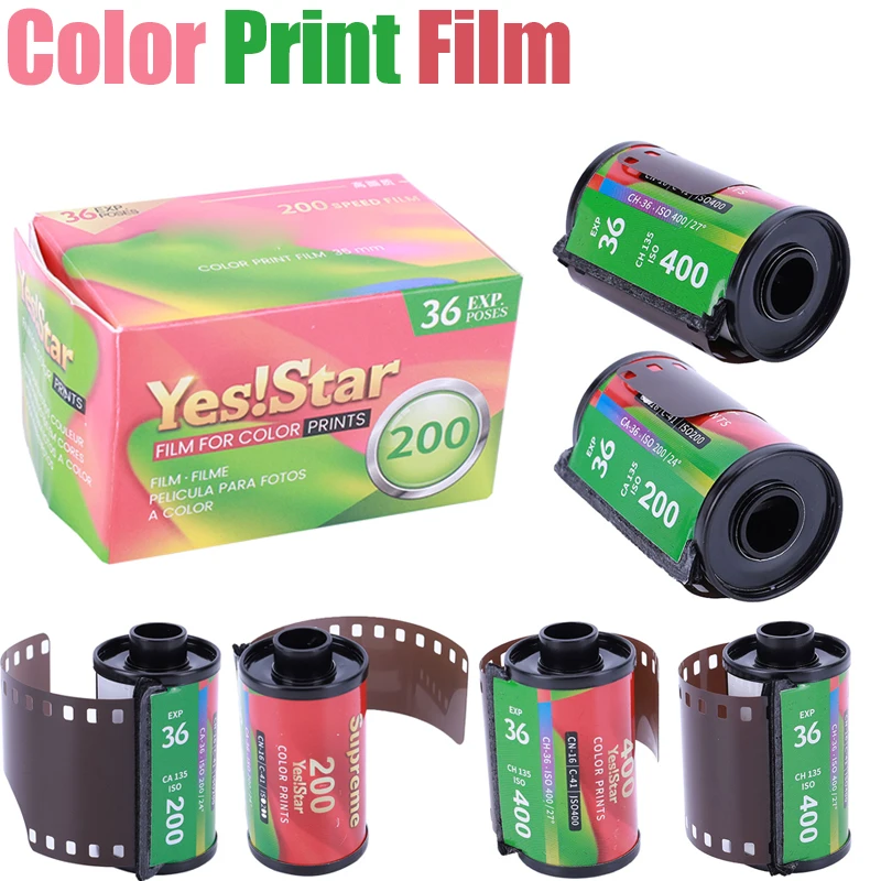 ISO 200/400 Color Film 135 Universal Type 35MM Color Negative Film Color Print 35mm Film 36 Exposures Per Roll