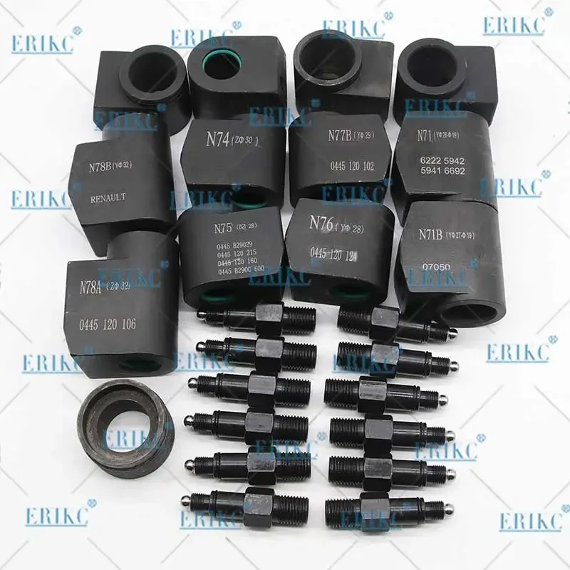 ERIKC E1024002 New Diesel Injector Dismantling Tools and Repair Equipments to Hold Injectors on Test Bench Total 12 Pieces