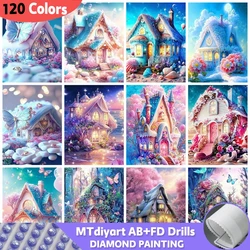 120 Colors House Fantasy AB Fairy Dust 5D Diy Diamond Painting Full Square Round Embroidery Mosaic Butterfly Flower Home Decor