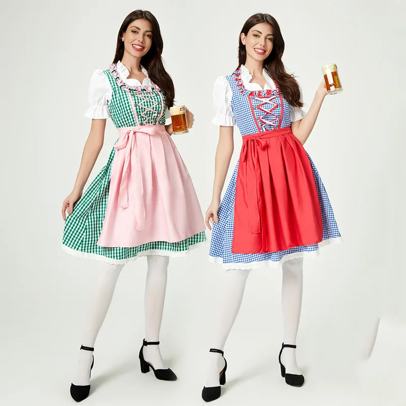 أزياء الهالوين للبالغين لمهرجان البيرة Mh دكتور كرنفال أداء المسرح ملابس نسائية تقليدية زي المسرح العرقي