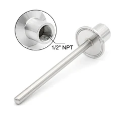 Length50 100 150 200 300mm Thermowell Thermometer Sanitary Stainless Steel 304 1.5