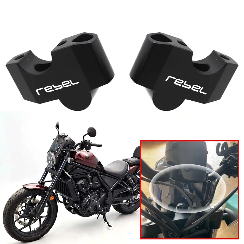 

Motorcycle Accessories Handlebar Riser Heightening Device Fit For HONDA Rebel 1100 CMX1100 2017-2023 Handlebar Riser Mount Clamp